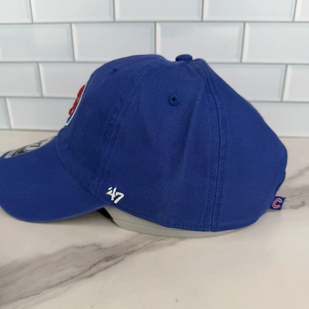 Chicago Cubs Hat Cap Strap Back Mens One Size Blue MLB Baseball‎ Dad 47 Clean Up